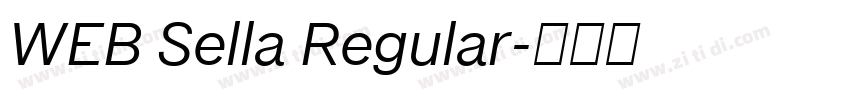 WEB Sella Regular字体转换 WEB Sella Regular字体转换